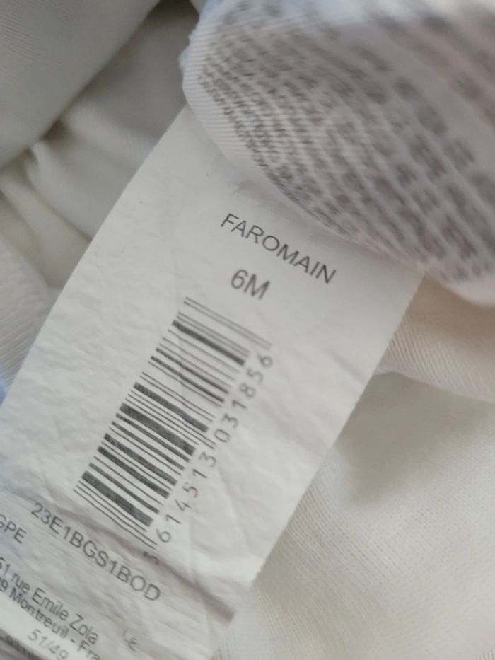 Ensemble t-shirt body + short 6 mois - photo numéro 8