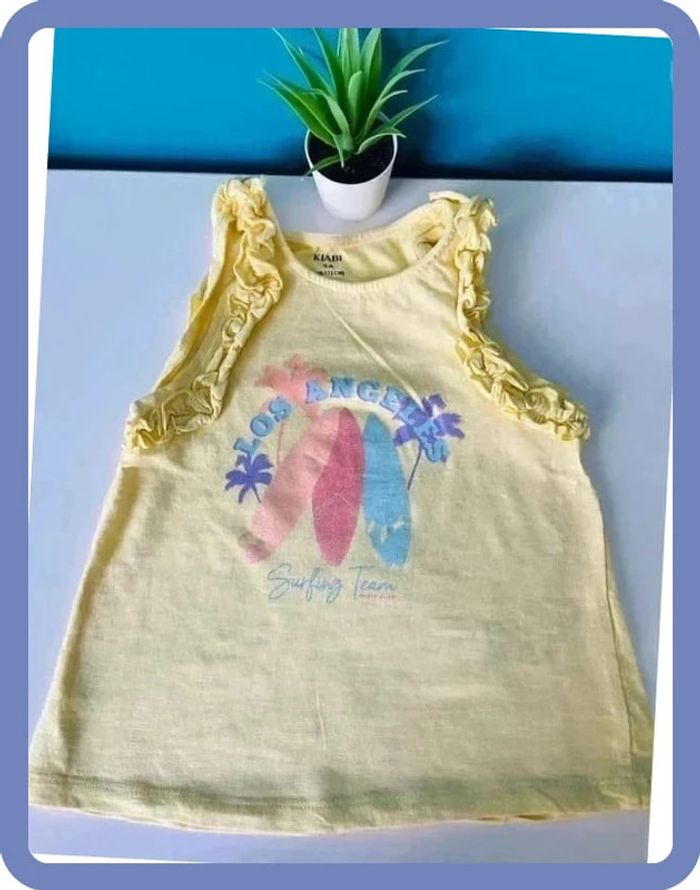 Petit débardeur jaune pale 5 ans kiabi