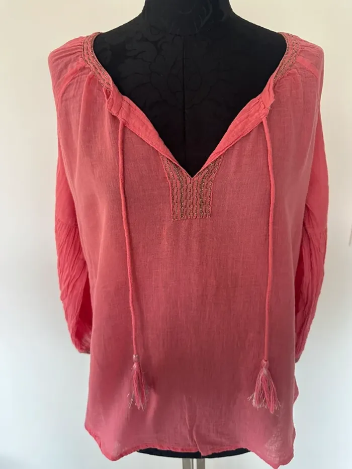 Blouse rose Lara Ethnics - photo numéro 3