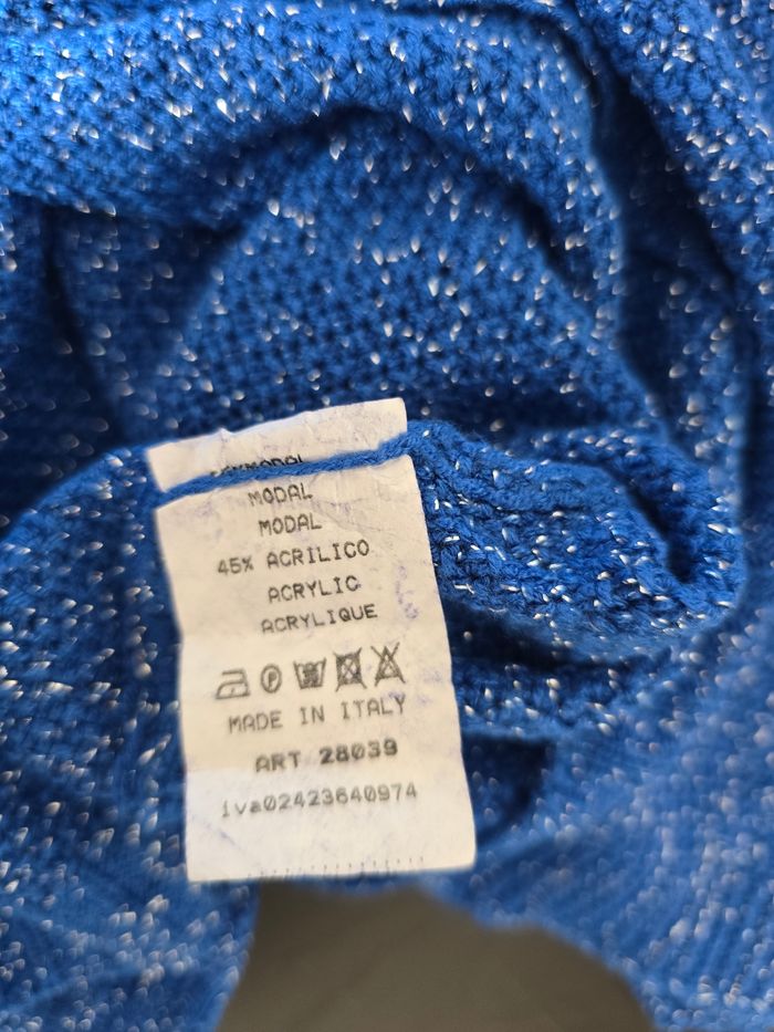 Top bleu/argenté - photo numéro 5