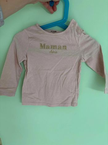 tee shirt rose maman cherie