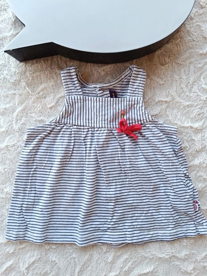 Tee shirt chemise blouse sans manche glace + legging offert Fille 18 mois Sergent major - photo numéro 3