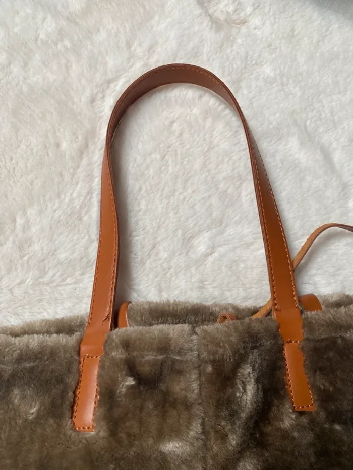 Sac fourre-tout marron tout doux – parfait travail/école - photo numéro 4