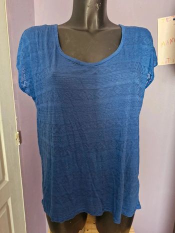 Haut bleu kwoman taille 42