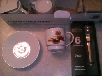 Service à café : coffret "Miniardises" Sefama + coffret de 6 cuillères