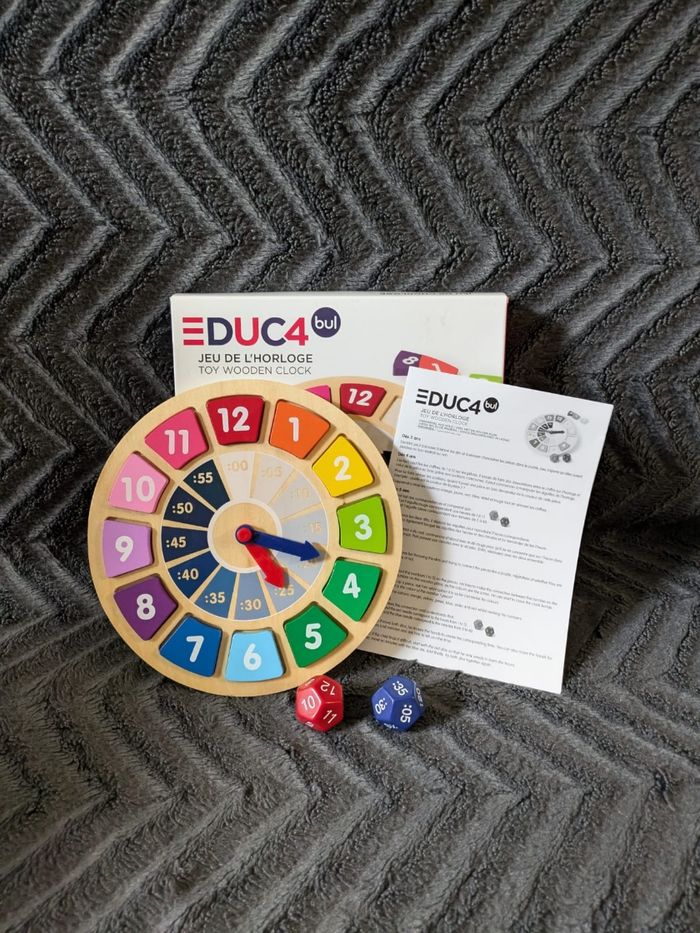 Educ4 Jeu de L'horloge en bois Oxybul
