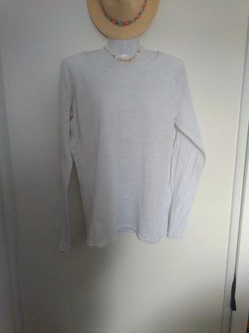 Petit pull blanc 42 femme en coton
