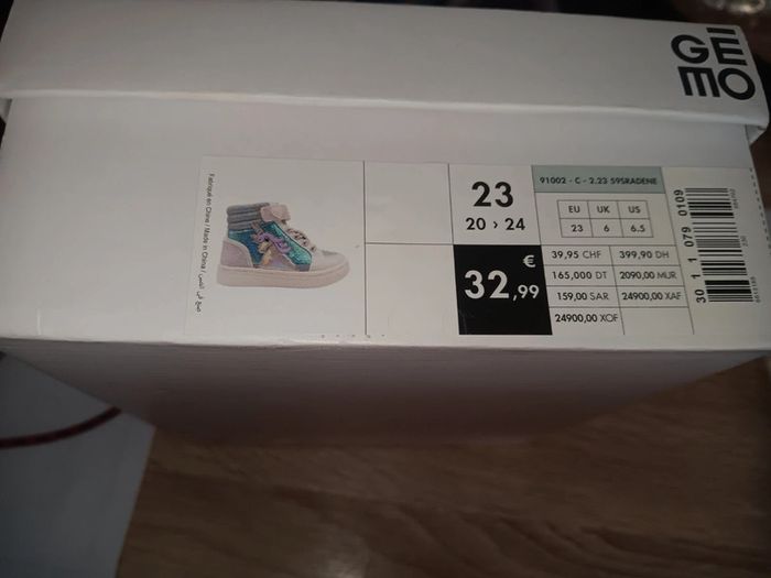 Jolie Basket Licorne taille 23 - photo numéro 9