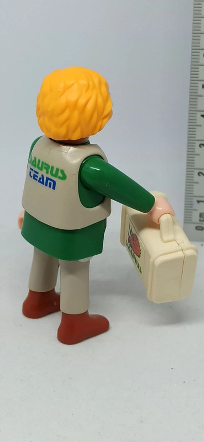 Homme soigneur de dinosaure saurus avec mallette playmobil - photo numéro 4