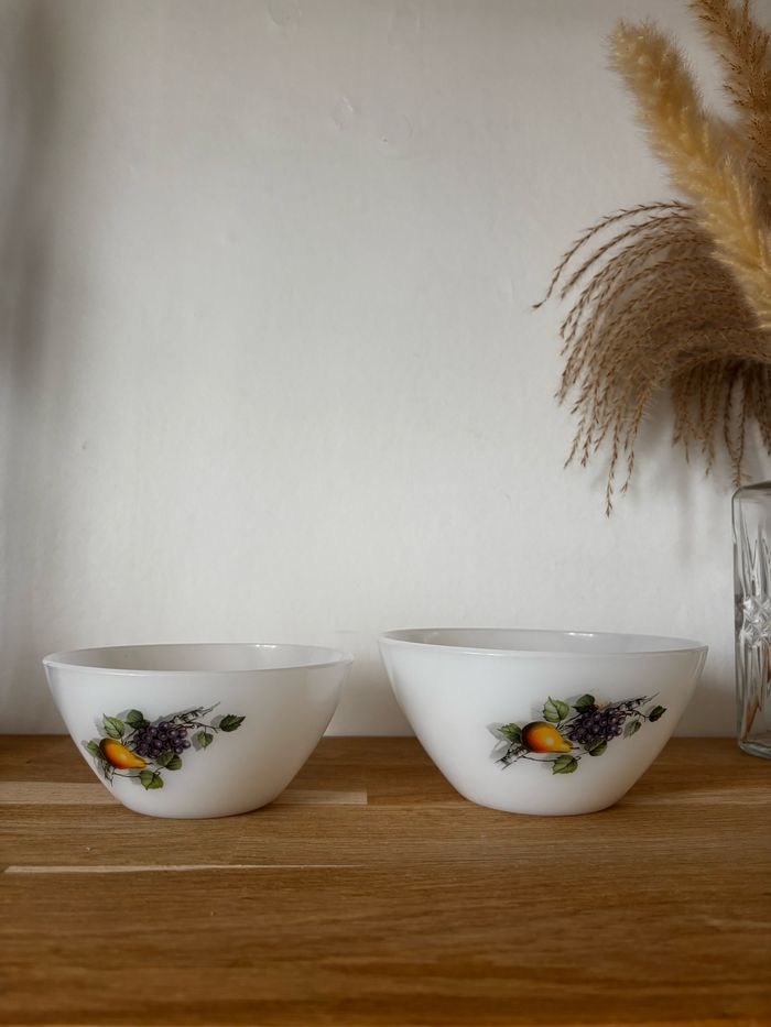 Vintage lot de 3 bols Arcopal fruits de France - photo numéro 5