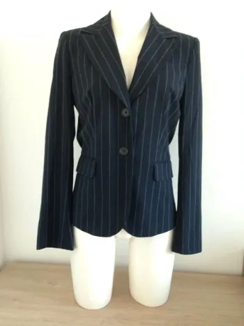 Veste blazer tailleur classique à rayures 38 Naf Naf