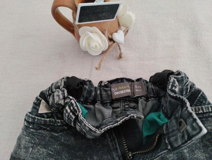 Short en jeans 👖 noir orchestra - photo numéro 4