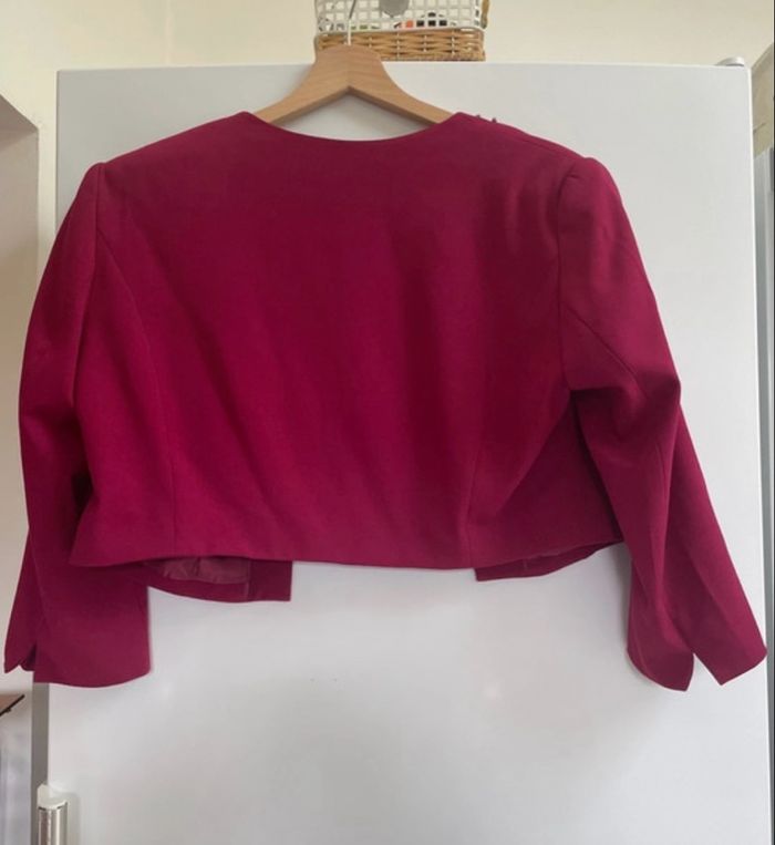 Veste boléro rouge bordeaux - photo numéro 2
