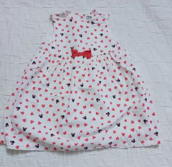Disney C&A robe doublée tulle Minnie coeur noeud