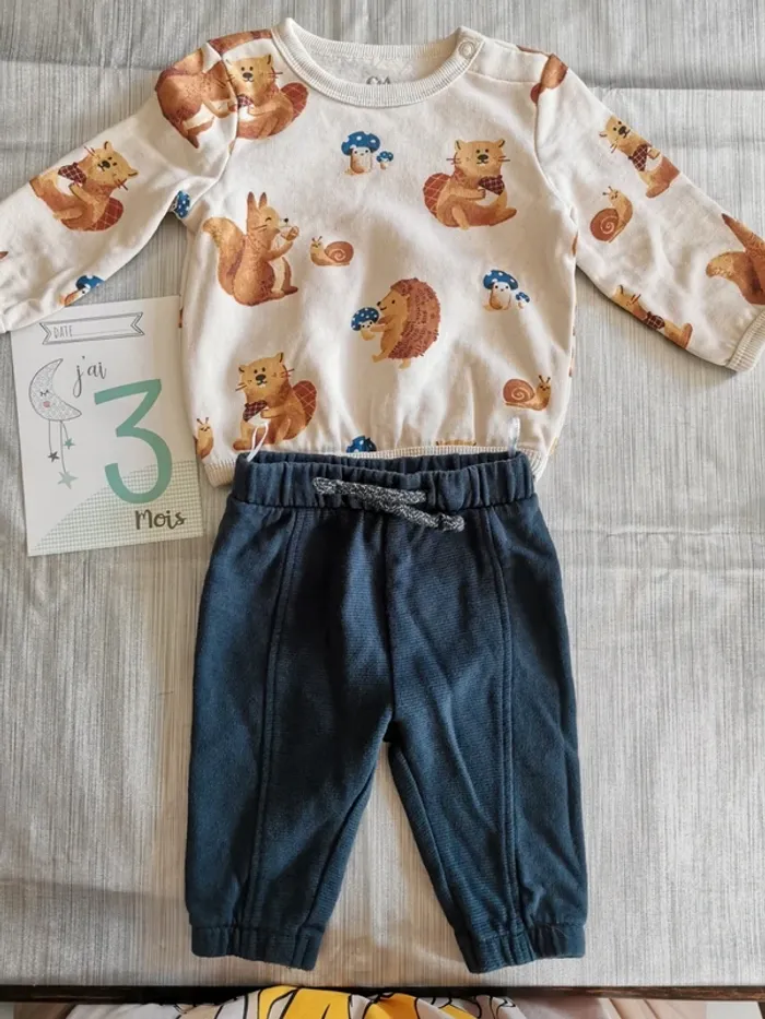 Ensemble pull pantalon 3 mois garçon