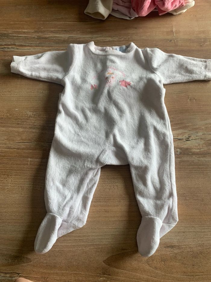 Lot de 3 pyjamas velours et de 3 body fille taille naissance - photo numéro 7