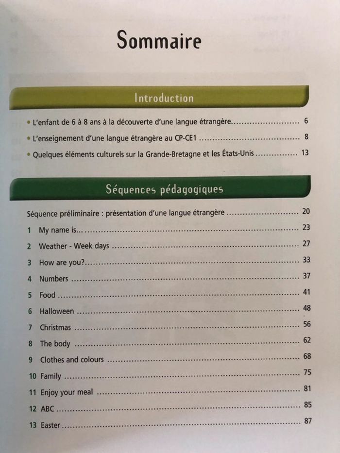 Initiation à l’anglais CP CE1 - photo numéro 3