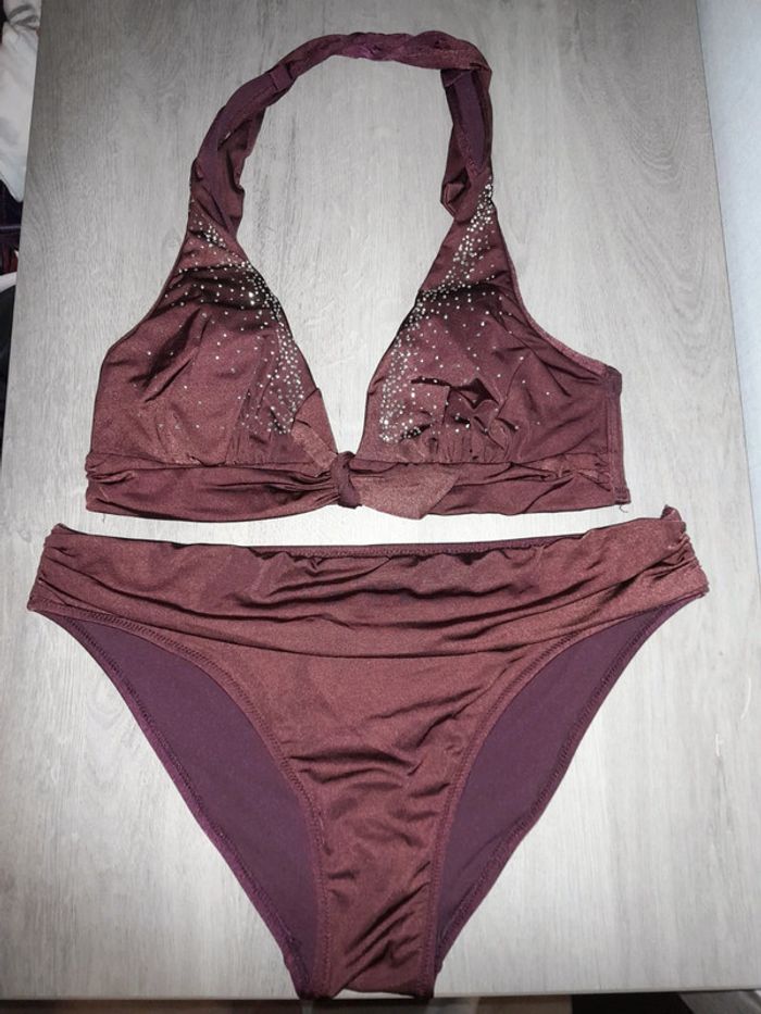 Maillot de bain prune triangle