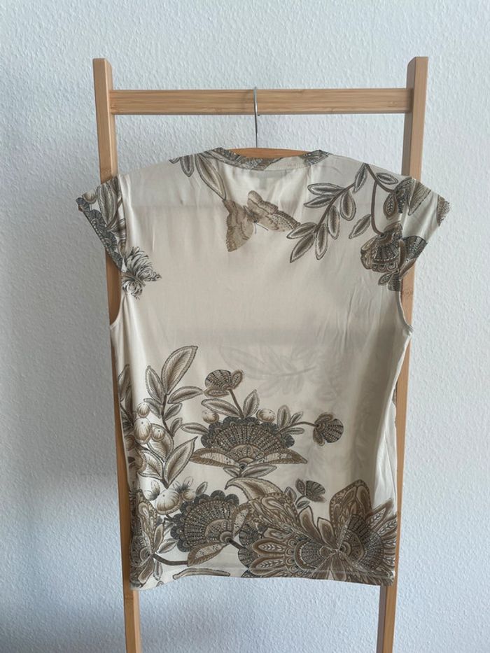 T-shirt beige à motif Max Mara - photo numéro 5