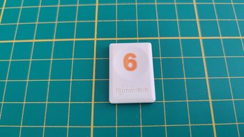 Tuile chiffre 6 six orange jeu de société Rummikub Le rami des chiffres jeu de voyage Hasbro #C68