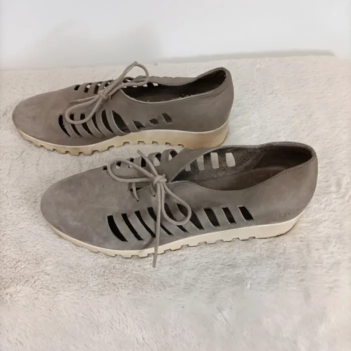 Chaussures aérées arche cuir 38 été gris - photo numéro 4
