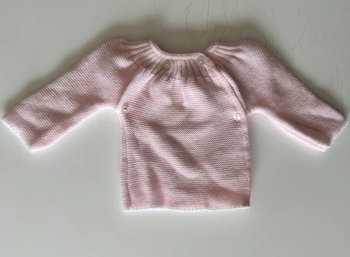 Lot de 2 gilets de naissances p’tit bisous 0-1 mois. - photo numéro 2