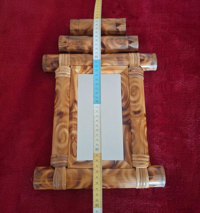 Petit miroir en bambou - photo numéro 4