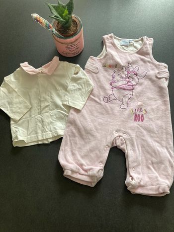 Ensemble lot vêtement bébé fille pantalon salopette Winnie l’ourson 3 mois garde robe