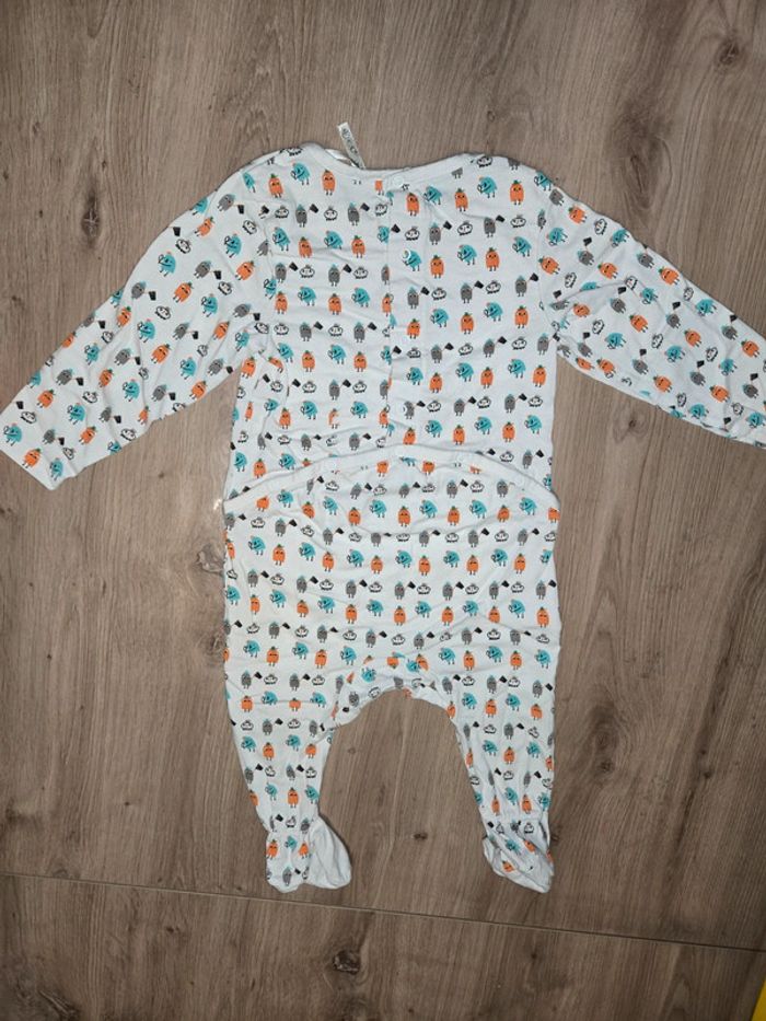 Joli pyjamas / grenouillère en coton fille 12 mois - photo numéro 4