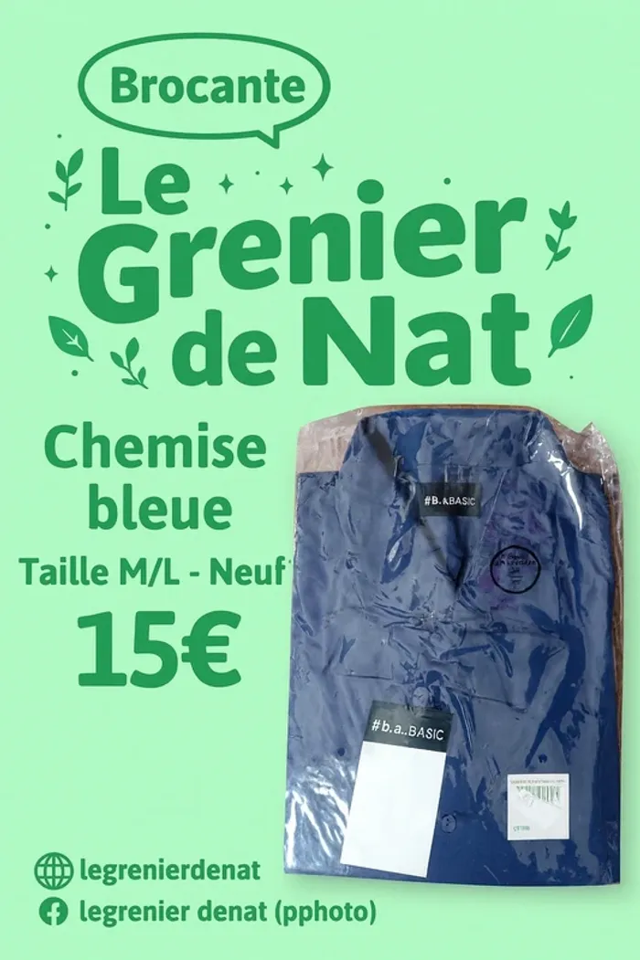 Chemise bleu taille M/L neuf