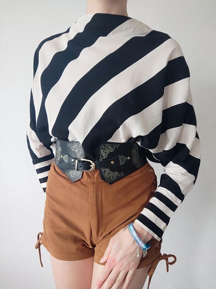Blouse ample rayé noir blanc / Primark - 34/XS à 38/M - photo numéro 2