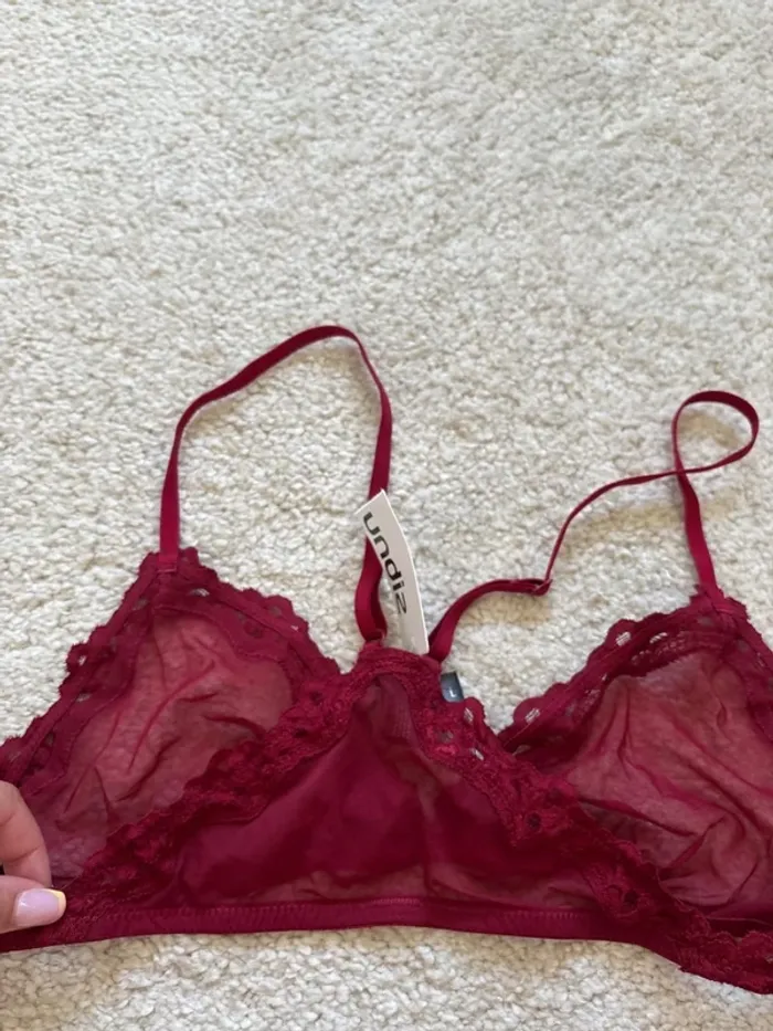 Bralette bordeaux undiz taille L - photo numéro 5