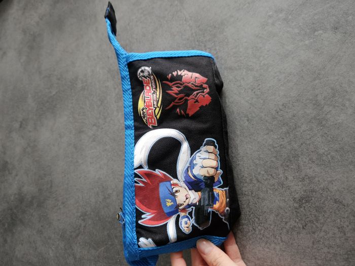 Trousse fourre-tout pour école - Bleu et noir - Beyblade