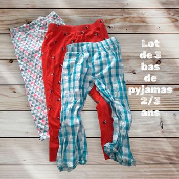 Lot de 3 bas de pyjamas 2/3 ans