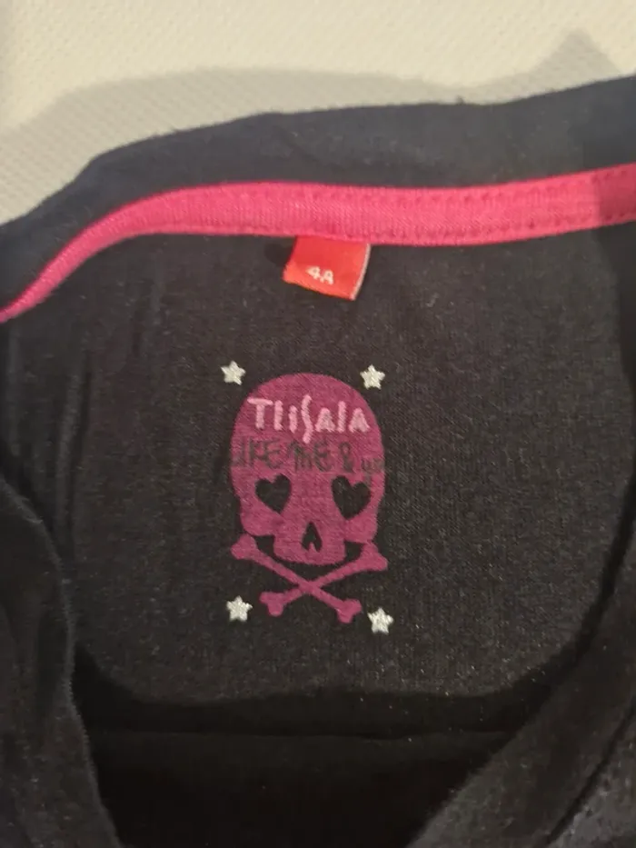 T-shirt manches courtes à motif tête de mort 4 ans Tissaia - photo numéro 2