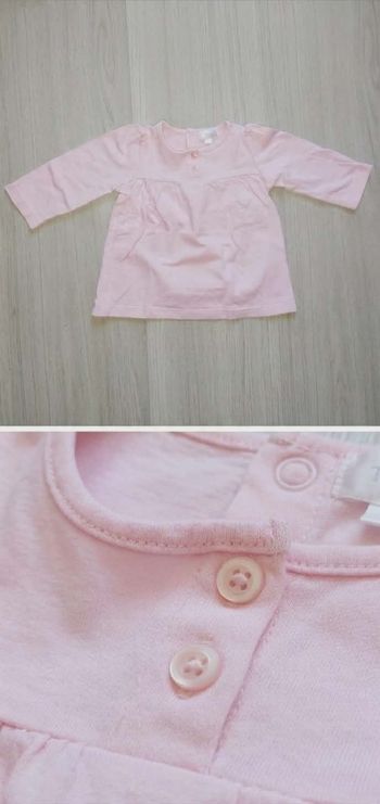 T-shirt Manches Longues Rose Pâle - TEX - 6 mois
