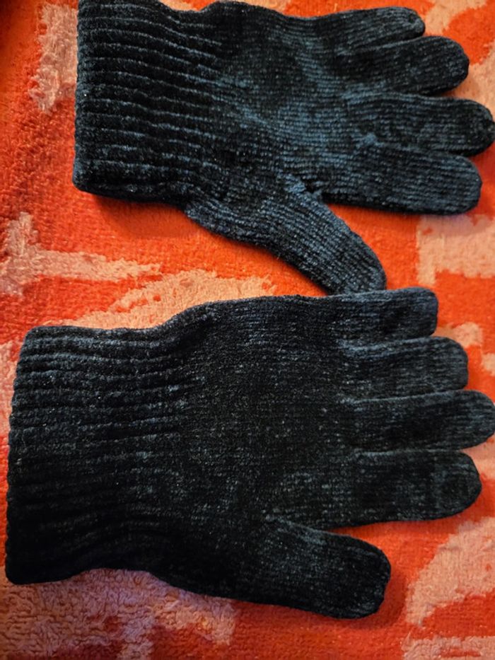 Gant velours marine t 7 ou t 7,5 femme neuf - photo numéro 2