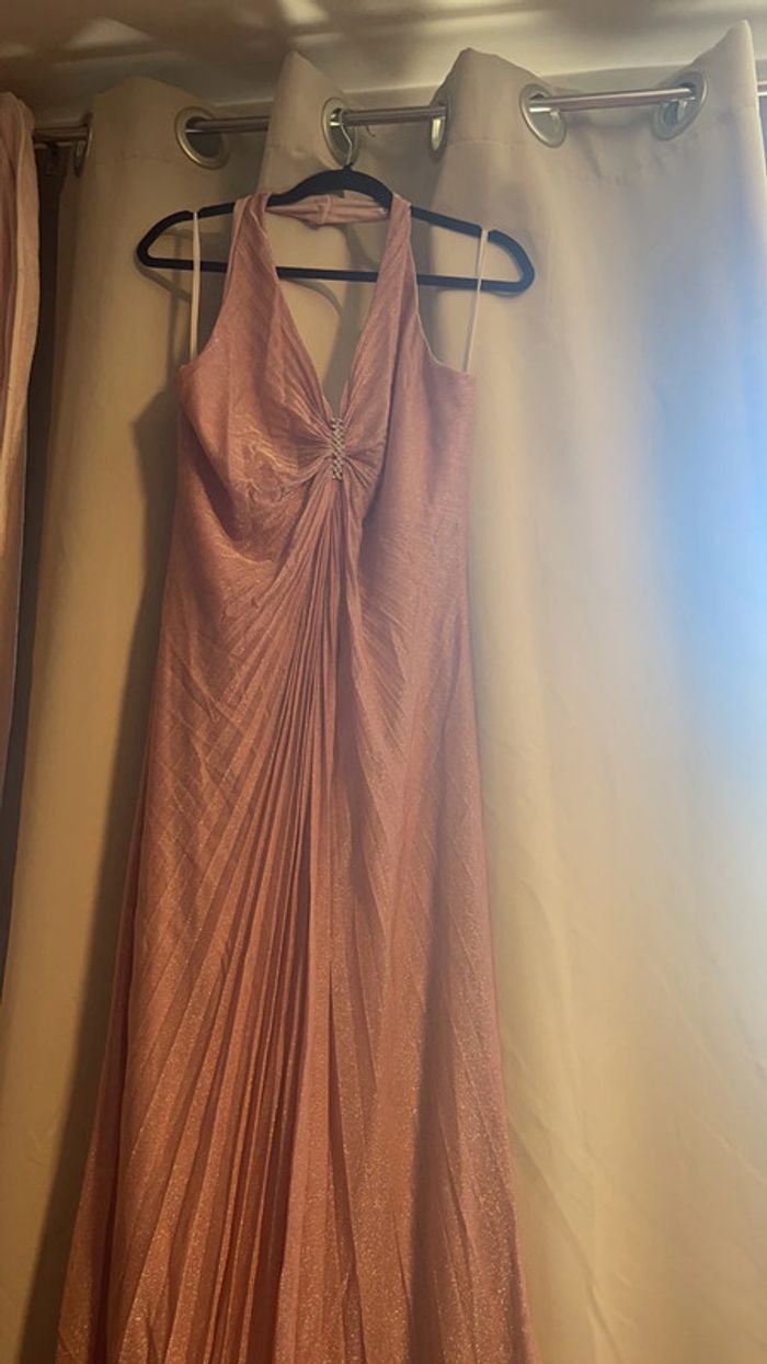 Robe longue tissu pailletté