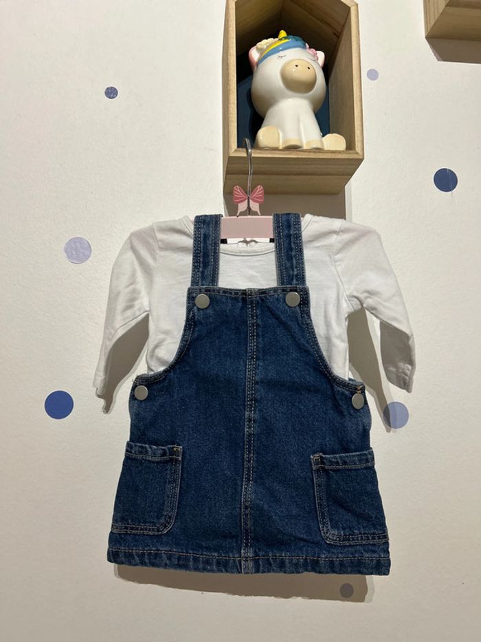 Set robe en jeans 0-3 mois primark 62 cm - photo numéro 2