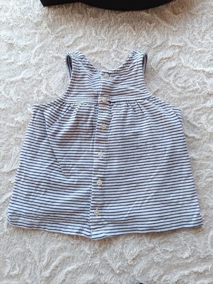 Tee shirt chemise blouse sans manche glace + legging offert Fille 18 mois Sergent major - photo numéro 9