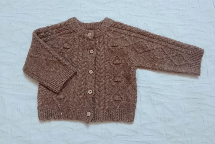 Kiabi gilet maille marron 1 mois