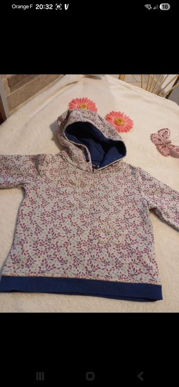 Sweat fille taille 24 mois