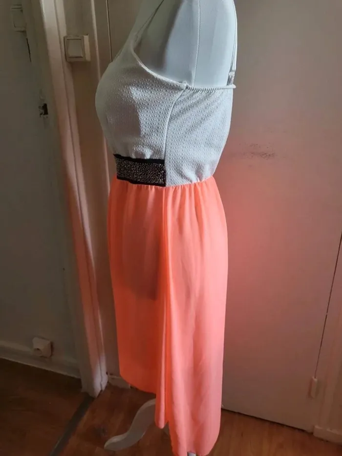 Robe bretelle corail taille 36/38 - photo numéro 5