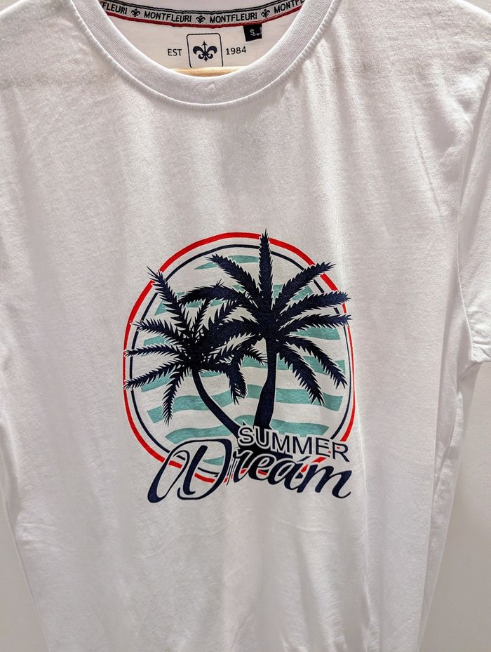 T-shirt blanc Summer dream Taille S (taille petit) - photo numéro 2