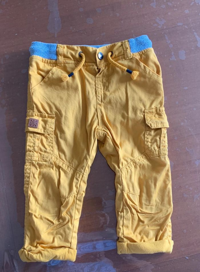 Pantalon cargo jaune 12 mois Gémo