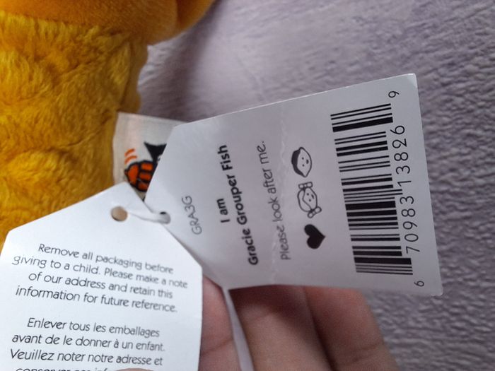 Peluche Jellycat poisson retired Gracie Grouper Fish GRA3G neuf - photo numéro 10