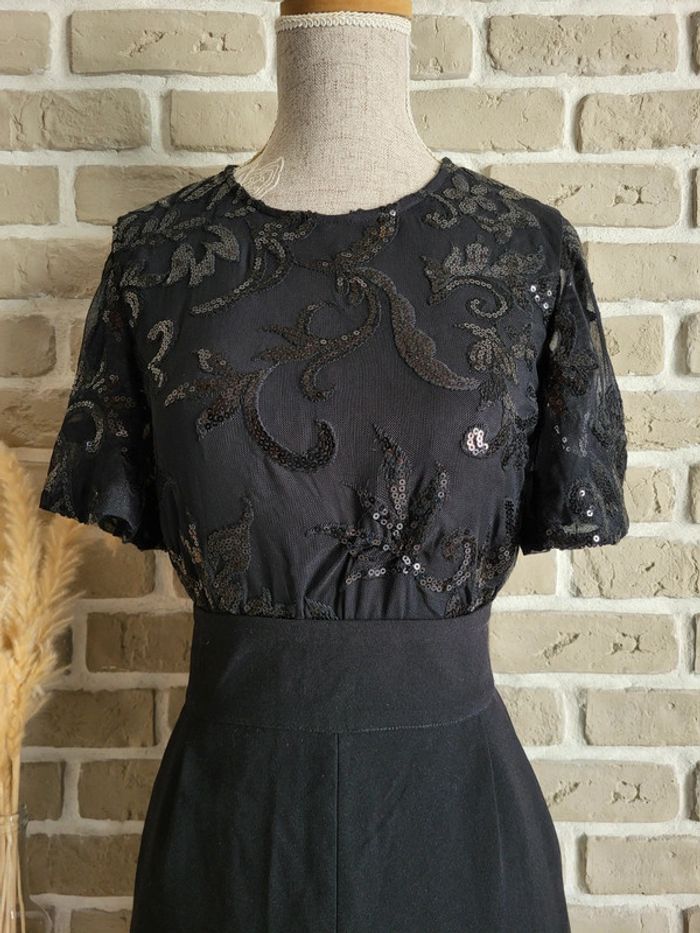 Magnifique combishort noire à sequins Etam - Neuve - photo numéro 2