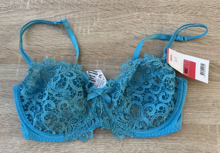 Ensemble lingerie soutien gorge et boxer turquoise Tissaia neuf - photo numéro 5