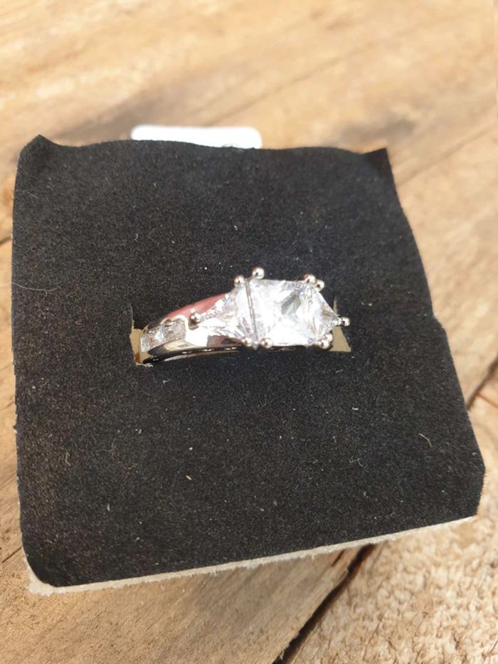 Bague  trilogy brillant  en métal  rhodié - photo numéro 5