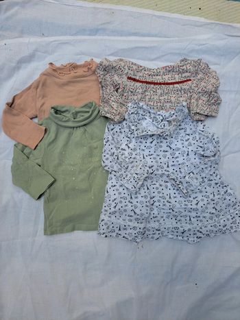 Lot t-shirt manches longues et tuniques fille